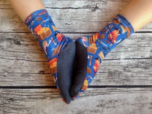 Genähte Socken Piraten